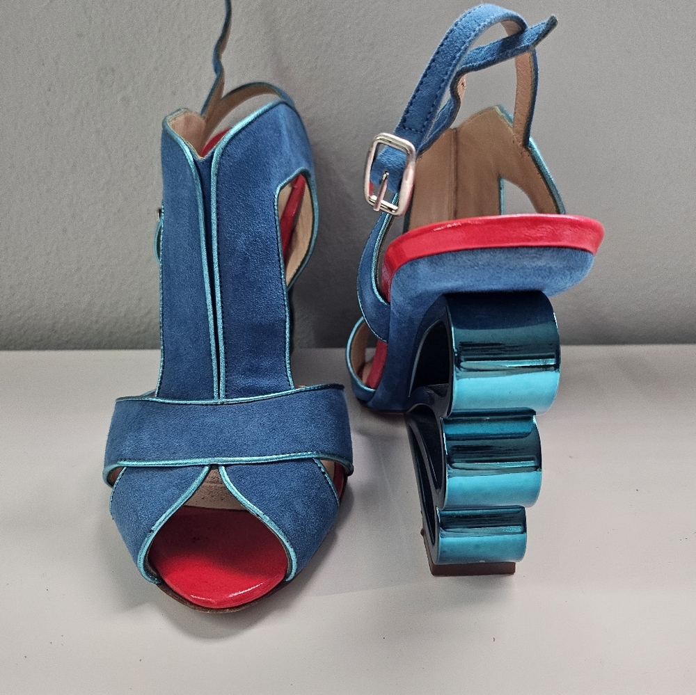 Nicholas Kirkwood Blue Butterfly Heels